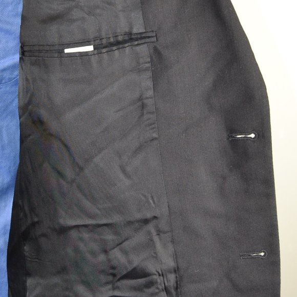 Pronto Uomo 42R Sport Coat Blazer Suit Jacket Blac - Picture 5 of 8